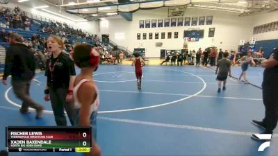 67-70 lbs Round 2 - Fischer Lewis, Thermopolis Wrestling Club vs Xaden Baxendale, North Big Horn Rams