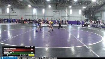 184 lbs Cons. Round 2 - Kaden Kaiser, Iowa Wesleyan vs Colby Lape, Augustana (IL)