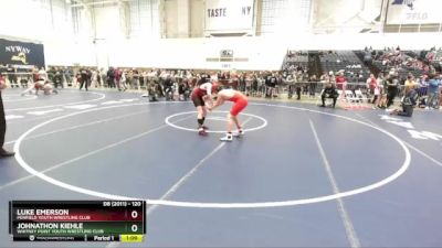 120 lbs Champ. Round 1 - Johnathon Kiehle, Whitney Point Youth Wrestling Club vs Luke Emerson, Penfield Youth Wrestling Club