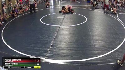 128 lbs Quarterfinal - Troy Torres, Church Boyz vs Mateo Centeno, Roughhouse