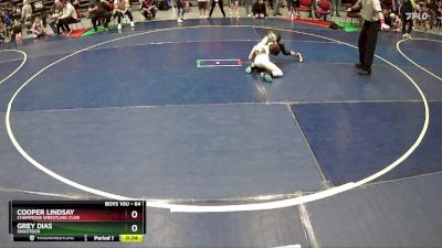 64 lbs Semifinal - Cooper Lindsay, Champions Wrestling Club vs Grey Dias, Shootbox