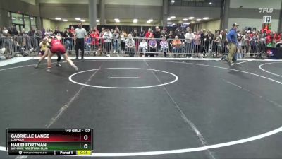 127 lbs Cons. Round 2 - Hailei Fortman, Jayhawk Wrestling Club vs Gabrielle Lange, Con-Kids