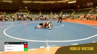 83 lbs Quarterfinal - Cruz Gannon, Sebolt Wrestling Academy vs Cody Clarke, Roundtree Wrestling Academy