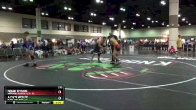 220 lbs Round 3 (6 Team) - Aidyn Wolfe, Black And Blue vs Noah Hyson, Nebraska Hangin` 10`s