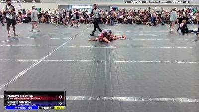 120 lbs Round 3 - Makaylah Vega, Black Flag Wrestling Academy vs Kenzie Vinson, Central Florida Wrestling