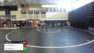 150 lbs Consi Of 4 - Damian Rousseau, Staples vs Brayden Rathbun, Enfield