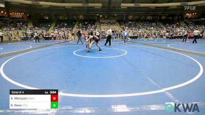 110 lbs Consi Of 4 - Aiden Marquez, Pawnee Peewee Wrestling vs Bodey Boss, Poteau Youth Wrestling Academy