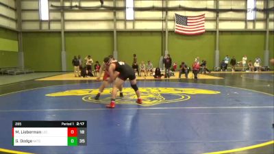 285 lbs Finals (2 Team) - Gavin Dodge, Northwest Kansas Technical College vs Micah Lieberman, Labette Community College