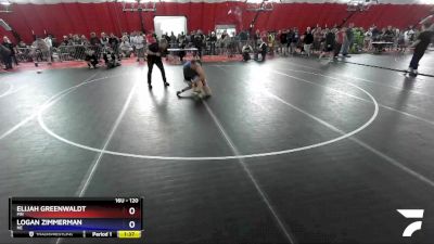 120 lbs Cons. Round 3 - Elijah Greenwaldt, MN vs Logan Zimmerman, NE