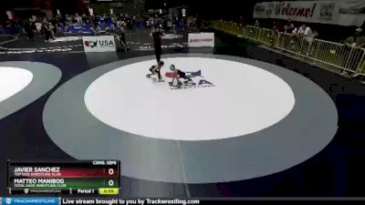 49 lbs Cons. Semi - Javier Sanchez, Top Dog Wrestling Club vs Matteo Manibog, Total Kaos Wrestling Club