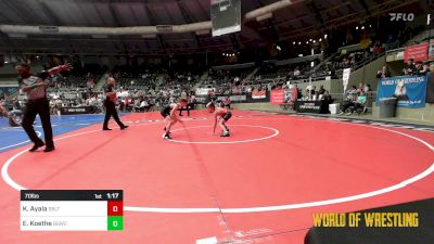 70 lbs Quarterfinal - Knox Ayala, Sebolt Wrestling Academy vs Esai Koethe, Big Game WC