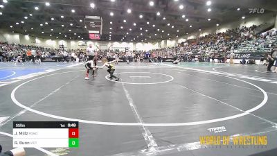 55 lbs Round Of 16 - Johnathan Millz, Pomona Elite vs Riddic Bunn, Victory Wrestling-Central WA