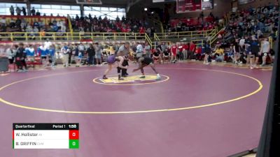 145 lbs Quarterfinal - Wendel Hollister, Avon vs BRYCE GRIFFIN, Civic Memorial