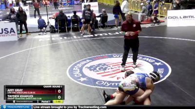 138 lbs Champ. Round 1 - Amy Gray, Live Oak Wrestling Club SC vs Taydem Khamjoi, Swamp Monsters Wrestling Club