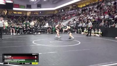 138 lbs Quarterfinal - Eli Cox, Indianola vs Garren Christiansen, Dubuque Hempstead