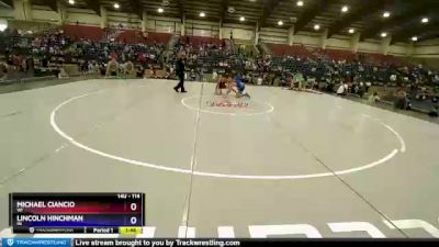 114 lbs Quarterfinal - Michael Ciancio, WI vs Lincoln Hinchman, IN