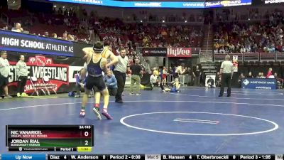 3A-145 lbs Cons. Round 3 - Nic VanArkel, Valley, West Des Moines vs Jordan Rial, Bondurant-Farrar