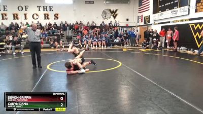 144 lbs Semifinal - Cadyn Dana, Wapsie Valley vs Devon Griffin, Nashua-Plainfield