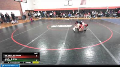 120 lbs Champ. Round 3 - Michael Esteban, Chicago (MARIST) vs Aiden Slama, MILTON (WI)