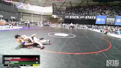 1A 145 lbs Quarterfinal - Kiyanno Zuniga, Toppenish vs Cole Thorsen, South Whidbey