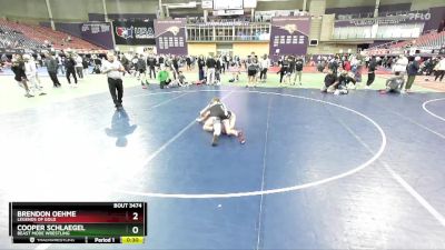 120 lbs Cons. Round 4 - Brendon Oehme, Legends Of Gold vs Cooper Schlaegel, Beast Mode Wrestling