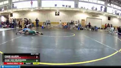 92 lbs Cons. Round 5 - Chase Allison, Highland Wrestling Club vs Dane Van Veldhuizen, Zionsville Wrestling Club