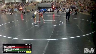 Girls 107 lbs Quarterfinal - Elinor Underwood, Seymour (Girls) vs Kiley McNerney, Riverdale (Girls)