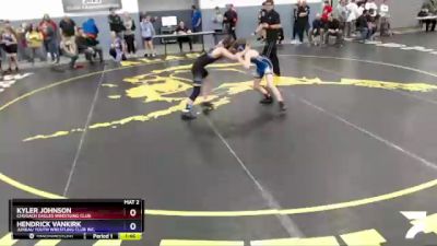 92 lbs Round 2 - Kyler Johnson, Chugach Eagles Wrestling Club vs Hendrick VanKirk, Juneau Youth Wrestling Club Inc.