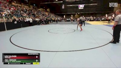 5A - 120 lbs Quarterfinal - Mio Cregan, Lenexa-St. James Academy vs Levi Glover, Goddard