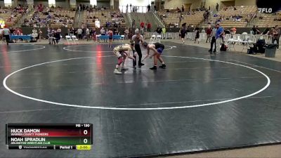 130 lbs Semifinal - Huck Damon, Warren County Pioneers vs Noah Spradlin, Arlington Wrestling Club