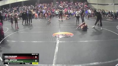 70 lbs Cons. Round 1 - Abel Benton, White Knoll Youth Wrestling vs Aria Bushaw, Carolina Reapers