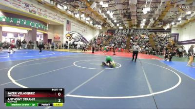106 Boys Champ. Round 2 - Anthony Strahm, Holtville vs Jazer Velasquez, San Marcos
