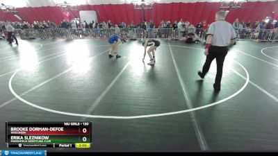 130 lbs Quarterfinal - Erika Sleznikow, Marshfield Wrestling Club vs Brooke Dorman-Defoe, Wisconsin