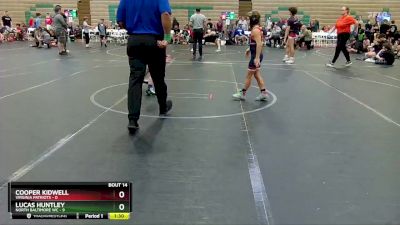 68 lbs Round 5 (6 Team) - Cooper Kidwell, Virginia Patriots vs Lucas Huntley, North Baltimore WC