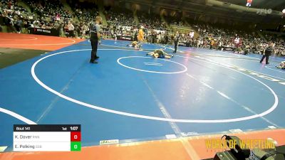 100 lbs Quarterfinal - Kara-lynn Dover, Roundtree Wrestling Academy vs Eleanor Polking, GGB Ohio