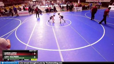 77 lbs 5th Place Match - Aaron Lopez, Red Wave Wrestling vs Cody Holtberg, Nor-Cal Inferno Wrestling Club