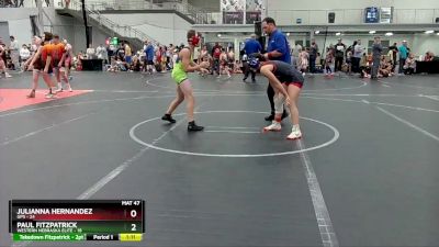 110 lbs Round 6 (10 Team) - Paul Fitzpatrick, Western Nebraska Elite vs Julianna Hernandez, GPS