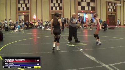 100 lbs Round 2 (10 Team) - McKenzie Markham, NJ Select vs Ava Paul, MGW- Mango Bango