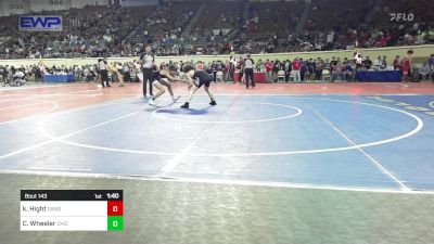 123 lbs Round Of 32 - Koda Hight, Owasso Junior High vs Charles Wheeler, Chickasha Wrestling