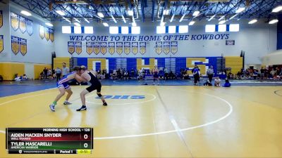 126 lbs Cons. Round 3 - Aiden Macken Snyder, Well Trained vs Tyler Mascarelli, American Warrior