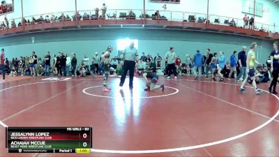 80 lbs Semifinal - Achaiah McCue, Beast Mode Wrestling Club vs Jessalynn Lopez, Rick Larsen Wrestling Club