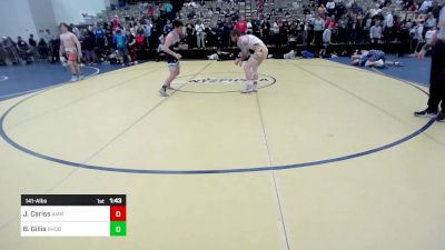 141-A lbs Semifinal - Justin Cariss, AMERICAN MMA AND WRESTLING vs Brady Gillis, Rhode Rage