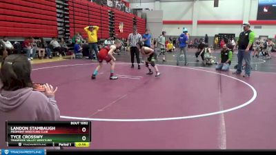 90 lbs Cons. Round 3 - Tyce Crosswy, Tennessee Valley Wrestling vs Landon Stambaugh, Piedmont Wrestling Club