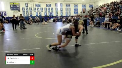 111 lbs 5th Place Match - Ash Gerlach, Laguna Hills vs Lei`ani Jaime, San Dimas