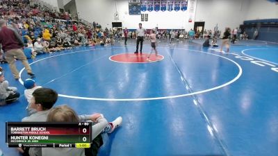 80 lbs Quarterfinal - Barrett Bruch, Torrington Middle School vs Hunter Konegni, McCormick Jr. High