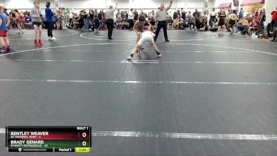 92 lbs Round 1 (8 Team) - Brady Genard, Dynasty Ruthless/U2 vs Bentley Weaver, NC National Team