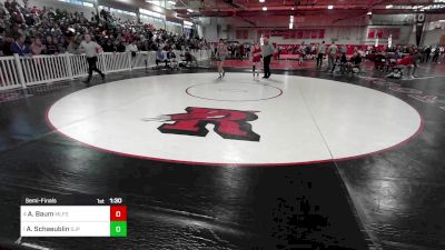 113 lbs Semifinal - Aidan Baum, Milford vs Alex Schaeublin, Saint John's Prep