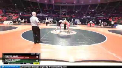 3A 285 lbs Quarterfinal - Austin Barrett, St. Charles (East) vs Cortez Jones, Lansing (Thornton Fractional South)