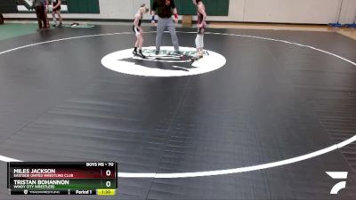 70 lbs Champ. Round 1 - Tristan Bohannon, Windy City Wrestlers vs Miles Jackson, Eastside United Wrestling Club