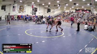 132 lbs Cons. Round 2 - Patrick Flores, Westminster vs Joshua Cruz, Segerstrom